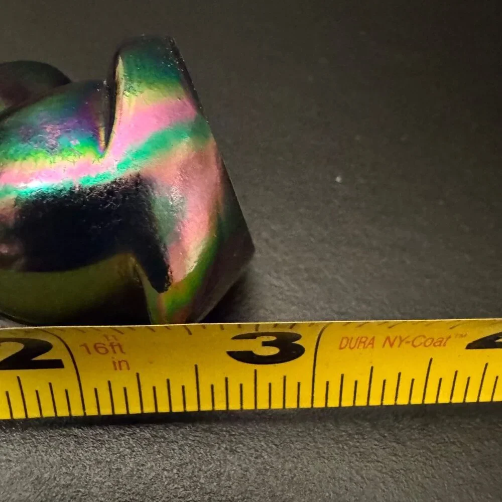 Fenton Handmade Iridescent Glass Bunny Figurine 2.75" Tall Collectible USA-Made - Picture 6 of 7